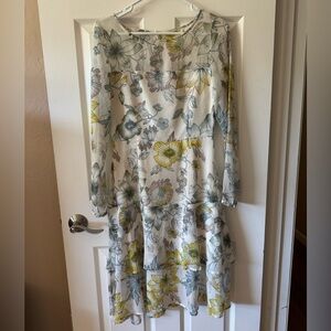 cupcakes & cashmere Floral Long Sleeve Dress Size 4‎